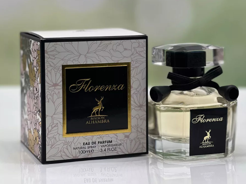 عطر و ادکلن FLORAENCE فلورانس از شرکت الحمبرا مشابه بوی گوچی فلورا حجم 100ml عطر و ادکلن FLORAENCE فلورانس از شرکت الحمبرا مشابه بوی گوچی فلورا حجم 100ml