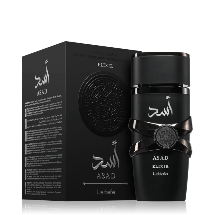 عطر و ادکلن ASAD ELIXIR (New) اسد الکسیر از شرکت لطافه مشابه هوگو باس باتلد ابسولو حجم 100ml