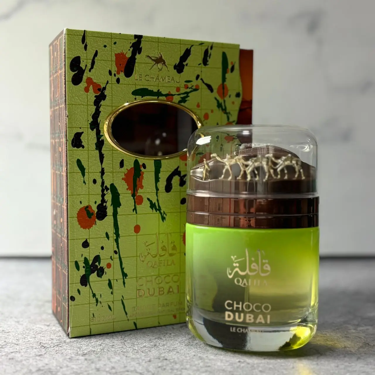 عطر و ادکلن QAFILA CHOCO DUBAI قافله چوکو دبی از شرکت له شامو رایحه دبی چاکلت حجم Original 100ml