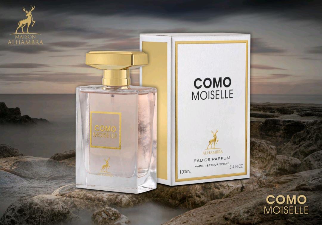 عطر و ادکلن‌ COMO MOISELLEکومو مویزل از شرکت المحبرا مشابه بوی کوکو شنل حجم 100ml