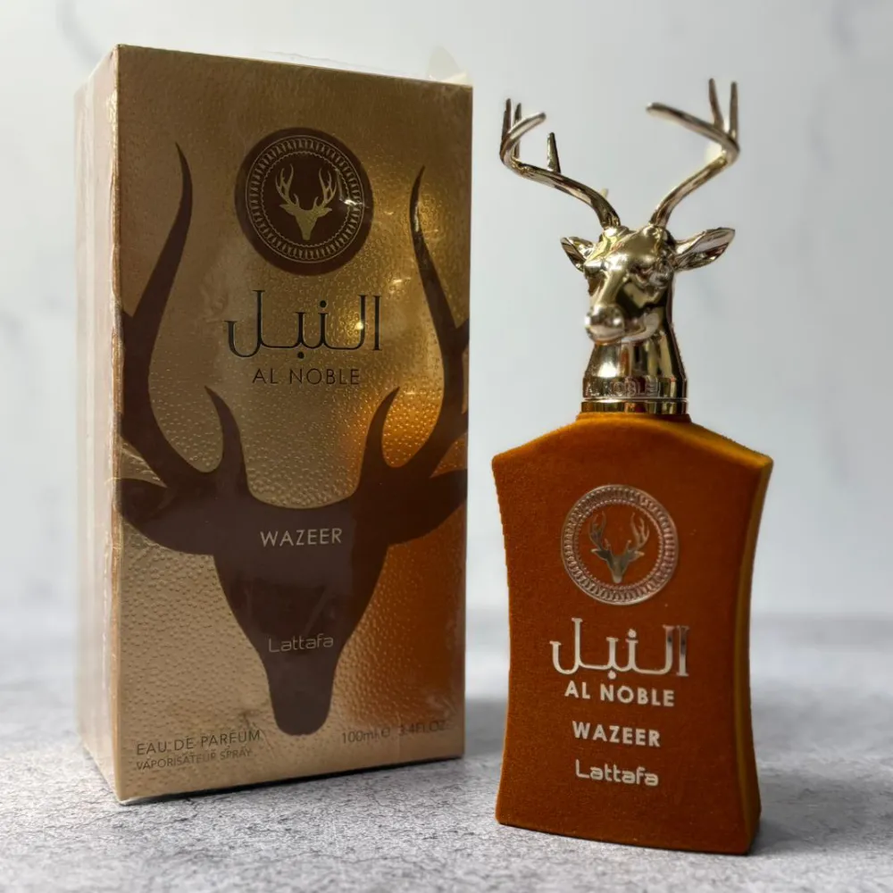 عطر و ادکلن AL NOBLE WAZEER النبل وزیر از شرکت لطافه مشابه بوی پانا دورا ولویت ایریس حجم 100ml