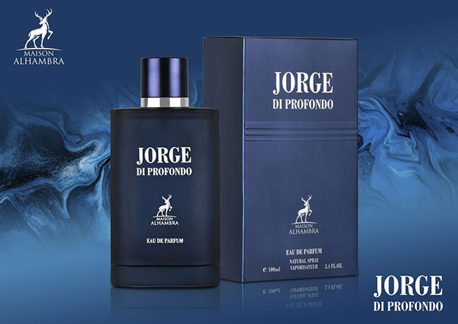 عطر و ادکلنJORGE DI PROFONDO DEEP BLUE جورج دی پرفومو دیپ بلو از شرکت الحمبرا مشابه بوی جورجیو آرمانی اکوا د جیو پروفوندو حجم 100ml