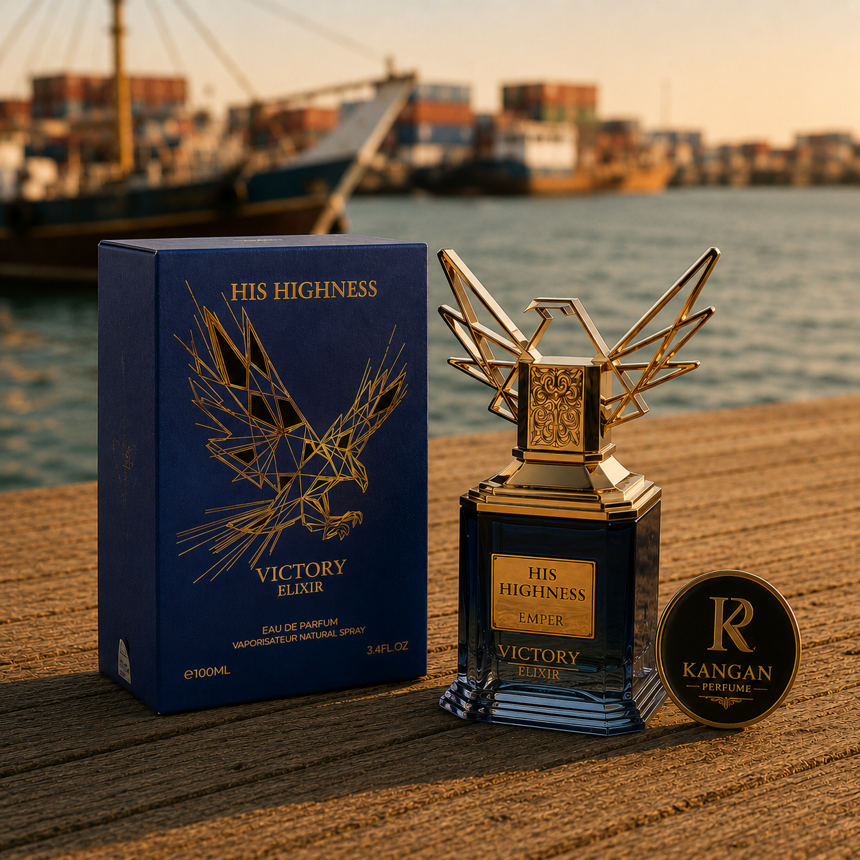 عطر و ادکلن HIS HIGHNESS VICTORY ELIXIR هیز هایگنس ویکتوری الکسیر از شرکت امپر مشابه بوی عالی  اینوکتوس لجند پاکورابان حجم 100ml