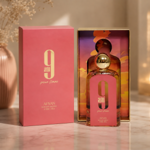 عطر و ادکلن 9am pour femme ناین ای ام فور فم از شرکت افنان حجم 100ml