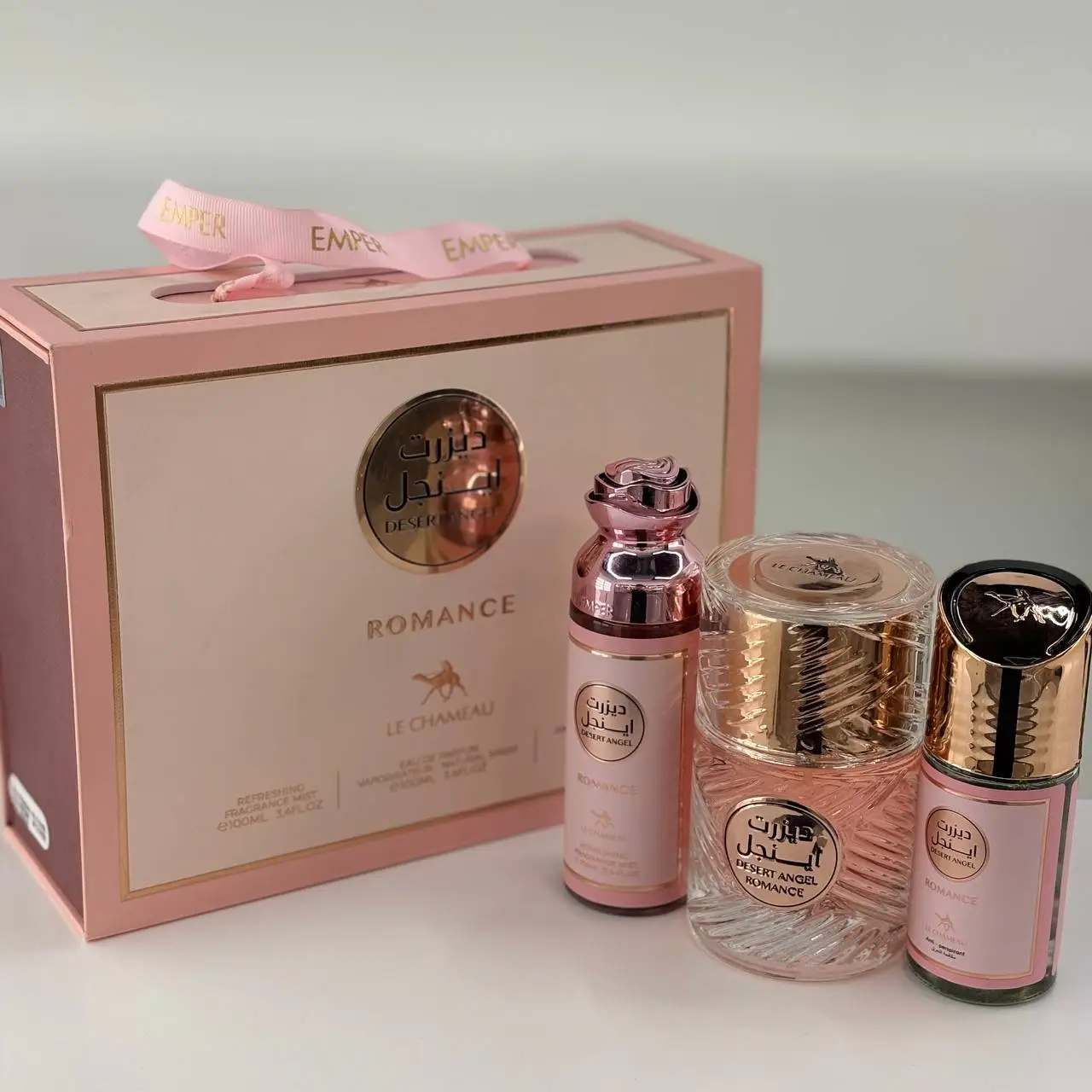 عطر و ادکلن گیفت ست زنانه DESERTANGEL ROMANCE دیزرت انجل رومنس از شرکت له شامو حجم Original 100ml