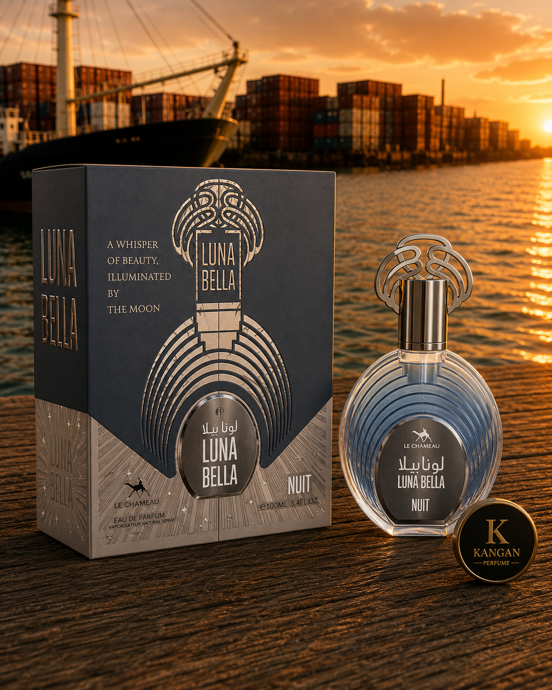 عطر و ادکلن LUNA BELA NUIT لونا بیلا نایت از شرکت له شامو مشابه بوی ژان پول گوتیه له بل حجم Original 100ml