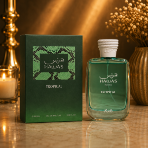 عطر و ادکلن Hawas Tropical هوس تراپیکال از شرکت رصاصی مشابه بوی ژان پول گوتیه پارادایس گاردن حجم Original 100ml