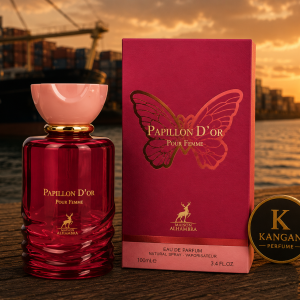 عطر و ادکلن papillon d'or پاپیلون دور از شرکت الحمبرا مشابه بوی کارولینا هرا لابومبا حجم Original 100ml