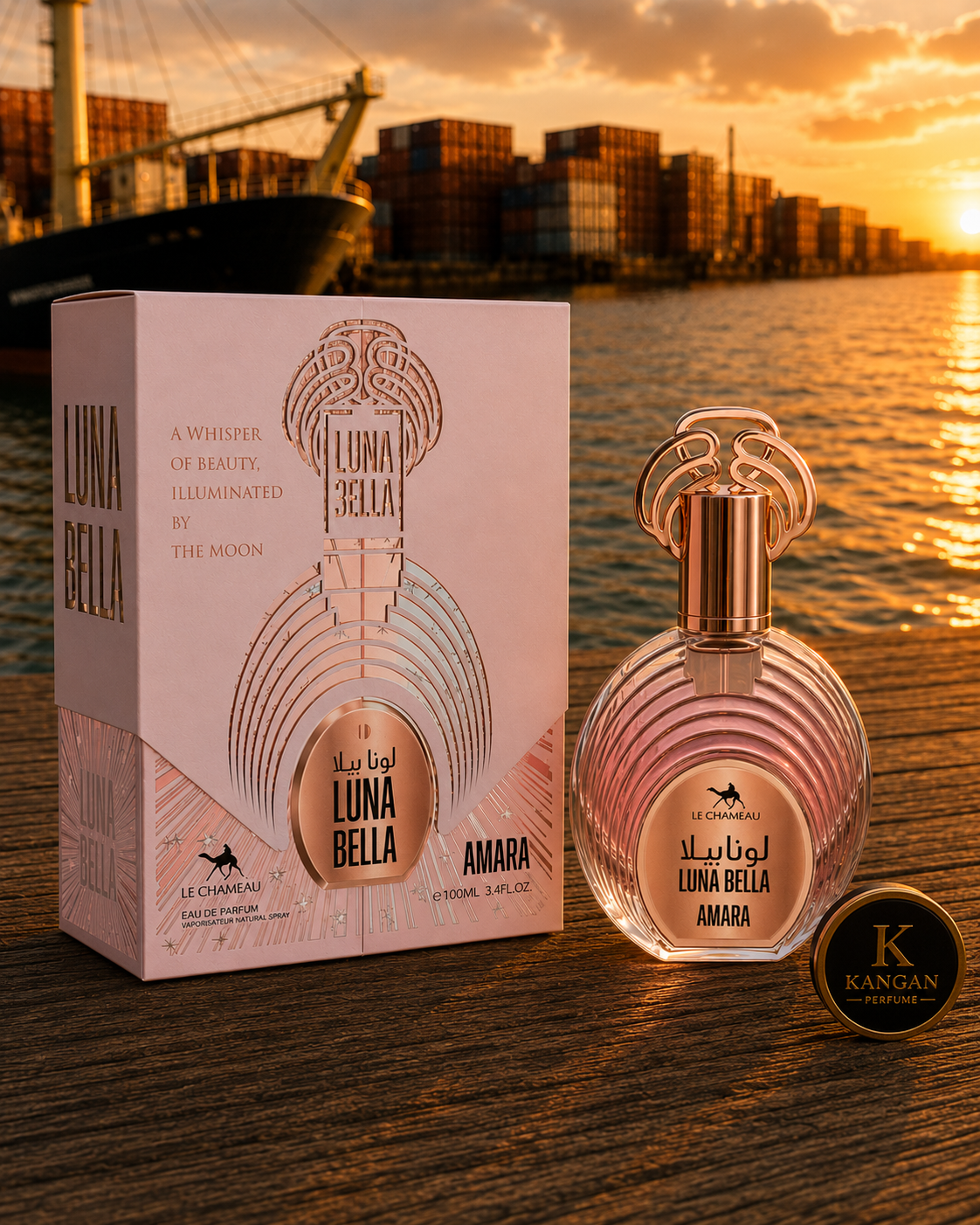 عطر و ادکلن LUNA BEÚA AMARA لونا بیلا امارا از شرکت له شامو مشابه بوی پینک شوگر اکولینا حجم Original 100ml