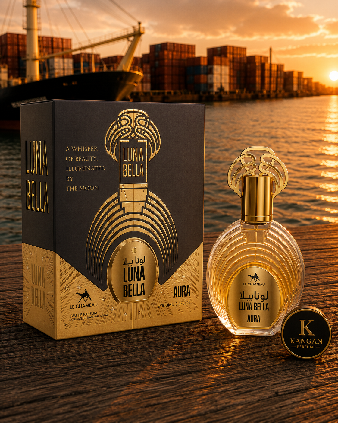 عطر و ادکلن LUNÃ BELLA AURA لونا بیلا اورا از شرکت له شامو مشابه بوی تیزینا ترنزی کیریکه حجم 100ml